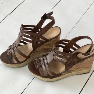 Brown Cork Wedges Size 9 Maurices